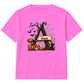 Custom letter spooky tree banner Halloween Kids T-Shirt