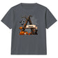 Custom letter spooky tree banner Halloween Kids T-Shirt