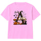 Custom letter spooky tree banner Halloween Kids T-Shirt