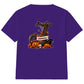 Custom letter spooky tree banner Halloween Kids T-Shirt