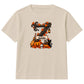 Custom letter spooky tree banner Halloween Kids T-Shirt