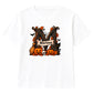 Custom letter spooky tree banner Halloween Kids T-Shirt