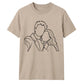 Custom Line Art Family Portrait Outline Unisex T-Shirt