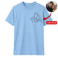 Custom Line Art Family Portrait Outline Unisex T-Shirt