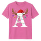Custom monogram reindeer lights Christmas Unisex T-Shirt