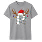 Custom monogram reindeer lights Christmas Unisex T-Shirt