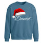 Custom name santa hat cosy Christmas Oversized Sweatshirt