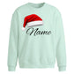 Custom name santa hat cosy Christmas Oversized Sweatshirt
