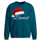 Custom name santa hat cosy Christmas Oversized Sweatshirt