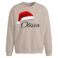 Custom name santa hat cosy Christmas Oversized Sweatshirt