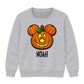 Creepy flying bat full moon night Halloween Kids Sweatshirt