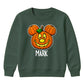 Creepy flying bat full moon night Halloween Kids Sweatshirt