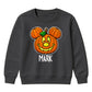 Creepy flying bat full moon night Halloween Kids Sweatshirt