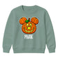 Creepy flying bat full moon night Halloween Kids Sweatshirt