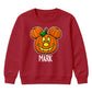Creepy flying bat full moon night Halloween Kids Sweatshirt