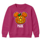 Creepy flying bat full moon night Halloween Kids Sweatshirt