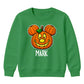 Creepy flying bat full moon night Halloween Kids Sweatshirt
