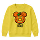 Creepy flying bat full moon night Halloween Kids Sweatshirt