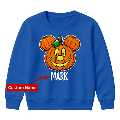 Creepy flying bat full moon night Halloween Kids Sweatshirt