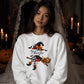 Custom name witch broomstick Halloween Unisex Sweatshirt