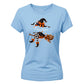 Custom name witch legs graphic Halloween ladies t-shirt