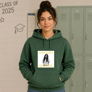 Custom Photo Unisex Hoodie Look Who's Graduated Gift for Him and Her