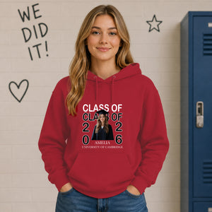 Graduation Unisex Hoodie Personalised Class of 2026 Gift for Him/Her