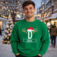 Custom Santa Antlers Monogram Christmas Unisex Sweatshirt