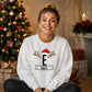 Custom Santa Antlers Monogram Christmas Unisex Sweatshirt
