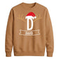 Custom Santa Antlers Monogram Christmas Unisex Sweatshirt