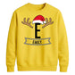 Custom Santa Antlers Monogram Christmas Unisex Sweatshirt