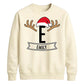 Custom Santa Antlers Monogram Christmas Unisex Sweatshirt