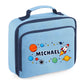 Space Rocket Kids Lunch Bag with Custom Name Insulated Lunch Bag Cooler Box