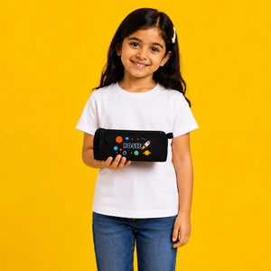 Space Rocket Kids Pencil Case with Custom Name