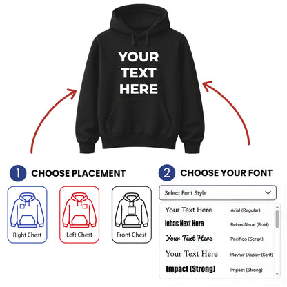 Custom Text Personalised Streetwear Staple Unisex Hoodie