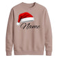 Custom Text Santa Hat Holiday Christmas Unisex Sweatshirt