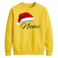 Custom Text Santa Hat Holiday Christmas Unisex Sweatshirt
