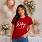 Custom Wedding Date Script Graphic Bride Ladies T-Shirt