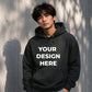 Customisable graphic print premium layering unisex hoodie