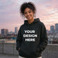 Customisable graphic print premium layering unisex hoodie