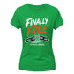 Customised Finally Free School Leavers Ladies Fit T-Shirt