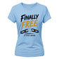 Customised Finally Free School Leavers Ladies Fit T-Shirt