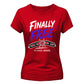 Customised Finally Free School Leavers Ladies Fit T-Shirt