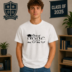 Graduation Unisex T-Shirt Personalised Name Class of 2026