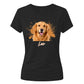 Customised Paint Splash Pet Photo Ladies T-Shirt