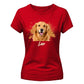Customised Paint Splash Pet Photo Ladies T-Shirt