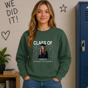 Graduation Unisex Sweatshirt Personalised Class of 2026 Gift for Him/Her