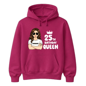 Personalized Birthday Gift Hoodie | Cute 20th Birthday Queen Design for Her