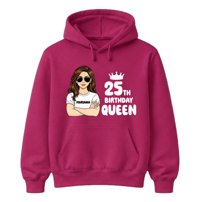 Cute 20th Birthday Queen Personalised Happy Birthday hoodie