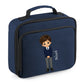 Kids Lunch Bag with Custom Name School Boy Insulated Lunch Bag Cooler Box